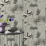RH540048 Sanjay Grey Tropical Grove Wallpaper