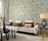 RH547498 Rennie Moss Leaves Wallpaper