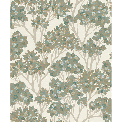 RH580006 Stickley Green Tree Wallpaper