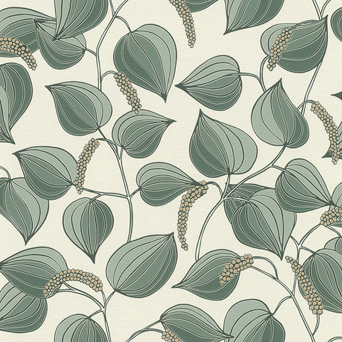 RH580518 Alaia Green Leafy Vine Wallpaper
