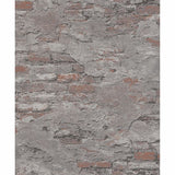 RH625530 Templier Grey Distressed Brick Wallpaper