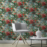RH687408 Merian Multicolor Architectural Wallpaper