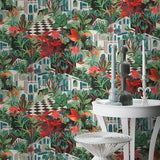 RH687408 Merian Multicolor Architectural Wallpaper