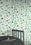 RH691702 Elaina Aqua Watercolor Boughs Wallpaper