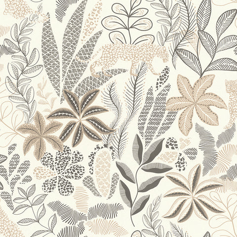 RH792911 Alani Neutral Tropical Wallpaper