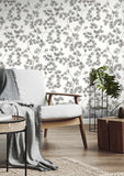 RH866933 Newcomb Grey Trailing Branches Wallpaper