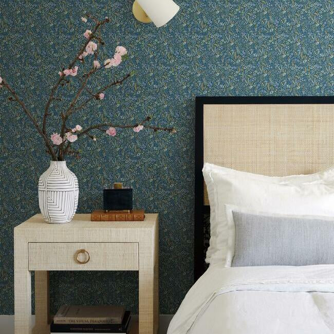 RI5126 Tapestry Indigo Wallpaper Rifle Paper Co. – wallcoveringsmart