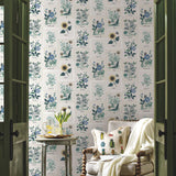 RP7335 Botanical Prints Indigo Wallpaper