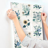 RP7335 Botanical Prints Indigo Wallpaper