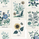 RP7335 Botanical Prints Indigo Wallpaper