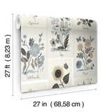 RP7336 Botanical Prints Linen Wallpaper