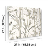 RT7836 Bambou Toile White Wallpaper