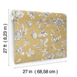 RT7855 Passion Flower Toile Harvest Wallpaper
