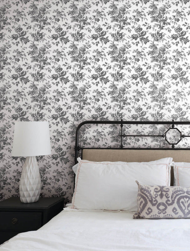 York Anemone Toile Wallpaper - Thumbnail 4