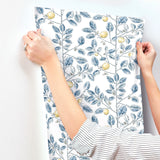 RT7913 Limoncello Toile Blue Wallpaper