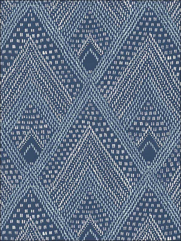 RY30502 Panama Boho Diamonds Coastal Blue Wallpaper