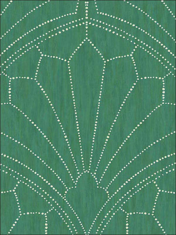 RY31504 Scallop Medallion Jade Ivory Wallpaper