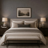 RY31708 Matte Gray faux linen textile woven fabric light textured Sackcloth wallpaper