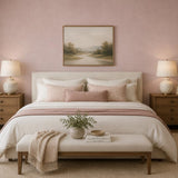 RY31711 Indie pink faux linen textile woven fabric textured Sackcloth modern wallpaper