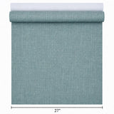 RY31724 Blue Dusk green hue faux linen textile woven fabric textured Sackcloth wallpaper