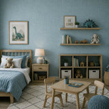 RY31724 Blue Dusk green hue faux linen textile woven fabric textured Sackcloth wallpaper