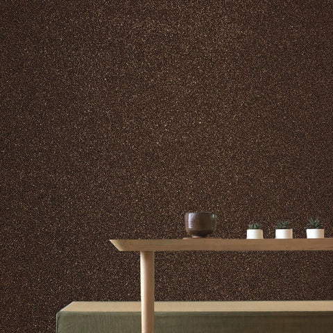 C2107 Redwood brown Big Chip Natural granulated cork Wallpaper Plain modern Textured