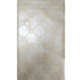 8950 Rusted steel metallic beige octagon lines trellis geometric modern wallpaper 3D