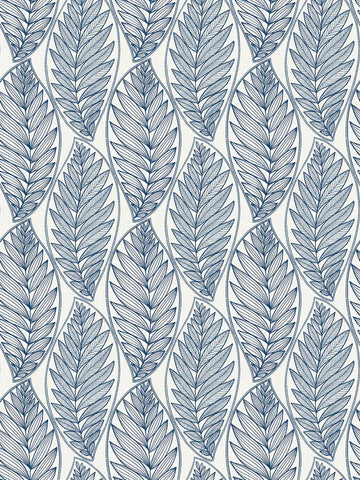 SC20302 Blue Kira Leaf Husk Wallpaper