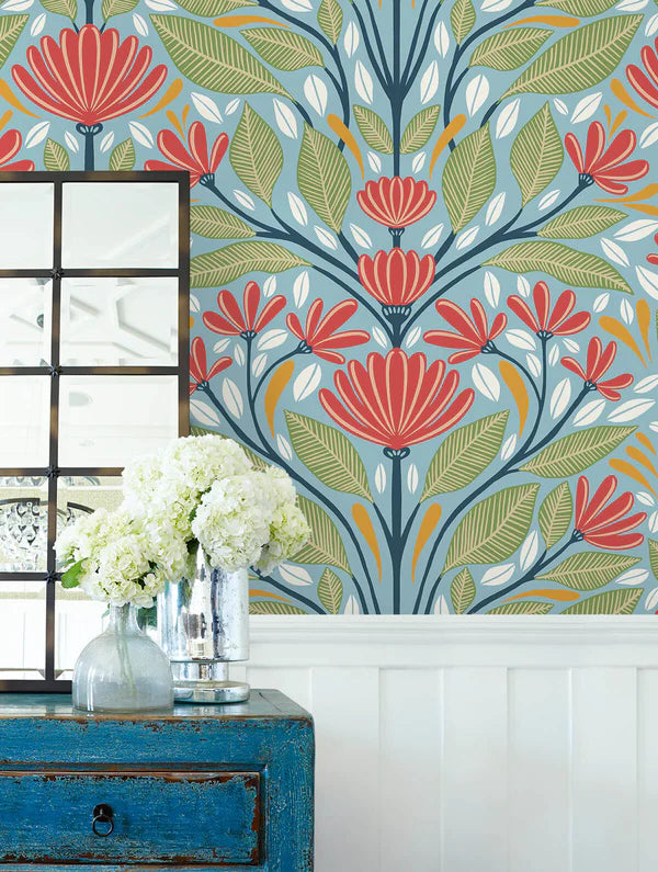 SC20604 Multi Carmela Folk Floral Wallpaper – wallcoveringsmart