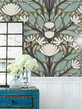 SC20608 Gray Carmela Folk Floral Wallpaper