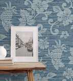 SC20802 Blue Juno Island Floral Wallpaper