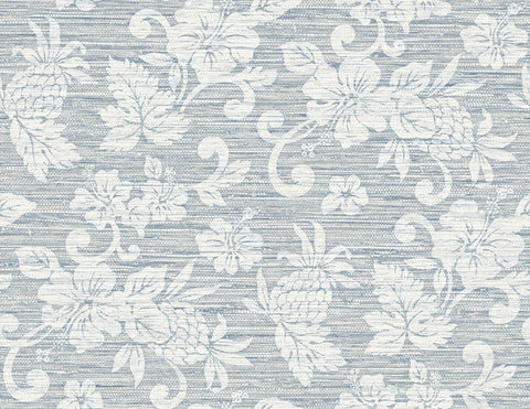 SC20812 Blue Juno Island Floral Wallpaper