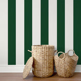 SC21004 Green Dylan Striped Stringcloth Wallpaper