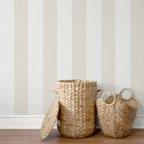 SC21015 Beige Dylan Striped Stringcloth Wallpaper