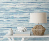 SC21122 Blue Skye Wave Stringcloth Wallpaper