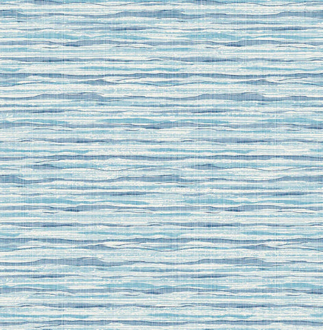 SC21122 Blue Skye Wave Stringcloth Wallpaper