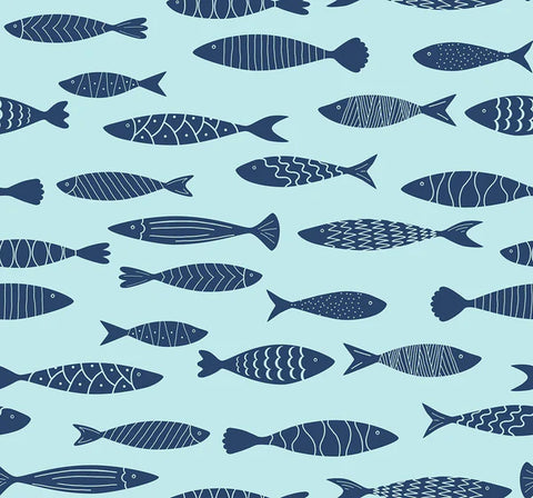SC21502 Bahama Bay Fish Wallpaper