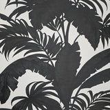 SG41410 Tropical banana leaves off white gray black floral botanical textured wallpaper
