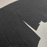 SG41410 Tropical banana leaves off white gray black floral botanical textured wallpaper
