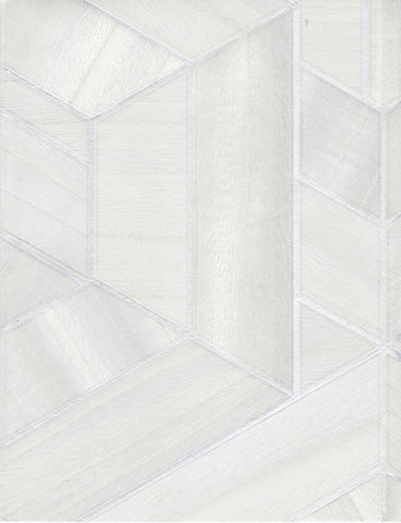 SHS10301 Wood Veneer Metallic Geometric Wallpaper