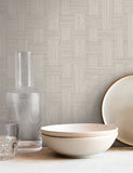 SI25723 Basketry Dove Grey Wallpaper