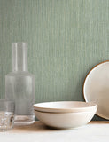 SI25854 Washed Ramie Sea Glass Wallpaper