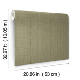 SI26123 Cording Stripe Moss Wallpaper