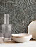 SI50610 Della Palm Blue Multi Wallpaper