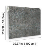 SI50610 Della Palm Blue Multi Wallpaper