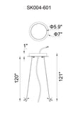 SK004-601 Chrome Round Suspension Kit