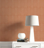 SK30031 Lagom Abstract Large Weave Coral Wallpaper