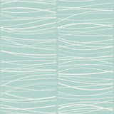 SK30092 Lagom Abstract Waves Metallic Tiffany Wallpaper