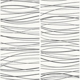 SK30096 Lagom Abstract Waves Metallic Ice Mist Black Wallpaper