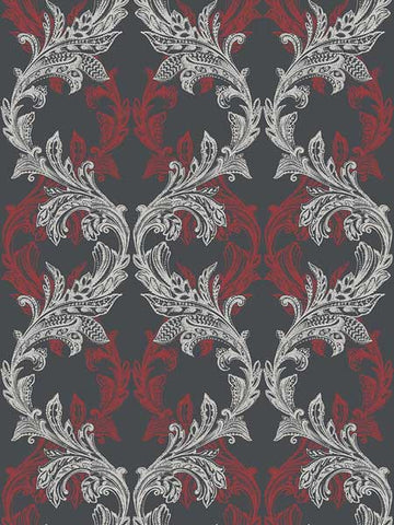 SK90801 Damask Wallpaper